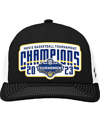 Мужская черная кепка Alabama Crimson Tide 2023 SEC, мужская баскетбольная конференция, турнир, чемпионы, раздевалка, регулируемая шляпа Zephyr