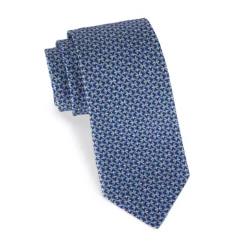 Шелковый галстук с завитками Ferragamo