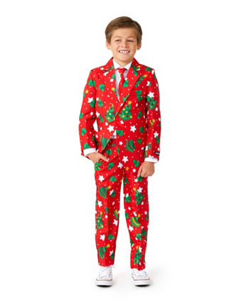 Костюм с застежкой на пуговицы для маленьких мальчиков, комплект рождественских елок со звездами Suitmeister