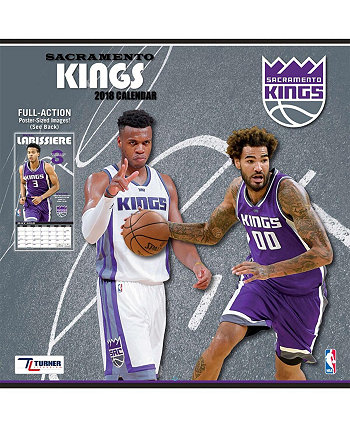 Настенный командный календарь Sacramento Kings на 2018 год размером 12 x 12 дюймов Turner Licensing