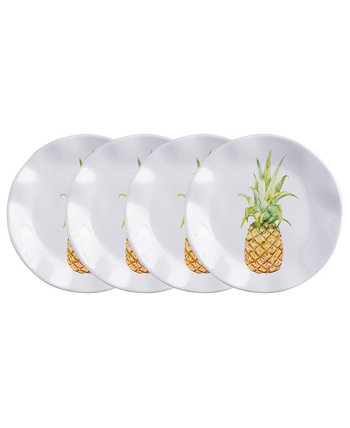 Набор тарелок для канапе с меламином Aloha, 5,5 дюйма/4 шт. Q Squared