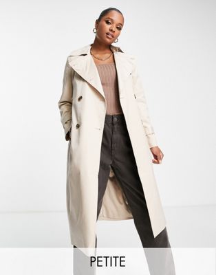 Ever New Petite trench coat with tie belt in stone Ever New Petite