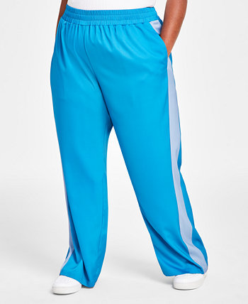 Модные тканые брюки больших размеров с цветными блоками Nina Parker