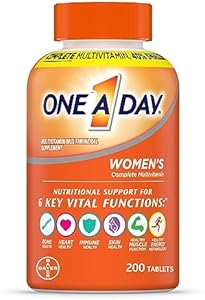 ONE A DAY Womens Complete Daily Multivitamin with Vitamin A, B , C, D, and E, Calcium and Magnesium, Immune Health Support, 200 Count One A Day