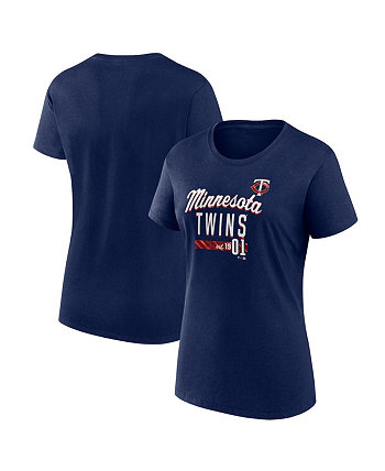 Женская темно-синяя футболка с логотипом Minnesota Twins Fanatics