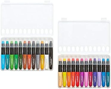 KINGART 580-24 GEL STICK Set, Artist Pigment Crayons, 24 Unique Colors, Water Soluble, Creamy, and Odorless, Use on Paper, Wood, Canvas and more Kingart