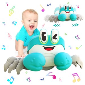 Baby Crab Crawling Toys, Learning Toys for 1 2 3 Year Old Boys Girls, Baby Walk Birthday Gift for 12 18 Month Style-Carry