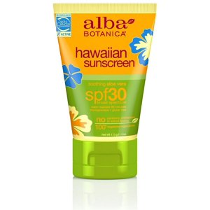 Alba Botanica Hawaiian Sunscreen, Soothing Aloe Vera SPF 30 4 oz (Pack of 2) Alba Botanica