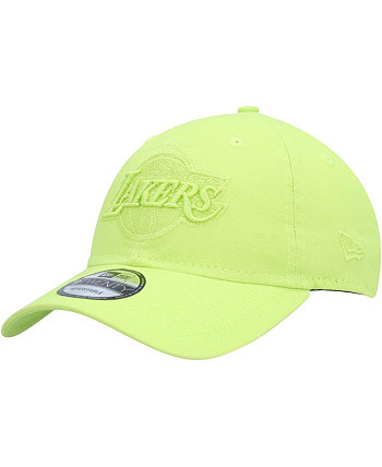 Неоново-зеленый цвет Los Angeles Lakers для Big Boys and Girls Регулируемая кепка 9TWENTY New Era