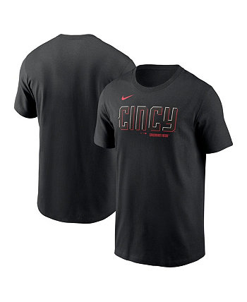 Men's Black Cincinnati Reds City Connect Wordmark T-shirt Nike