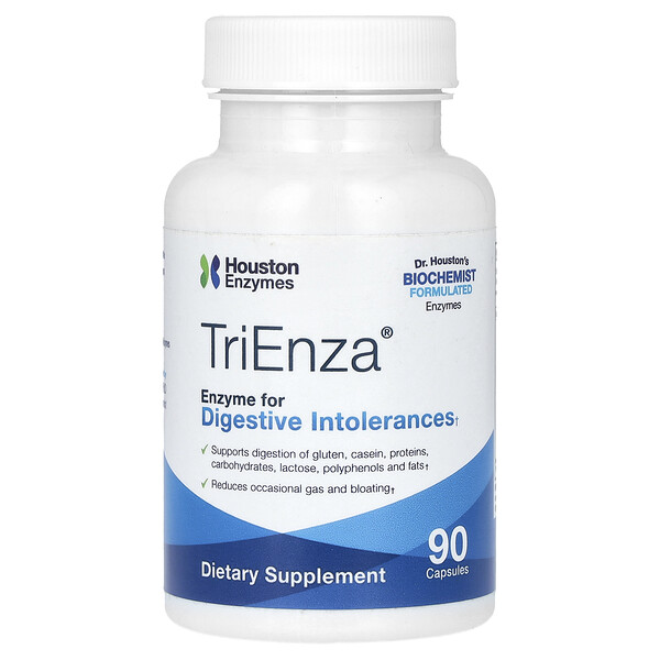 TriEnza, Ферменты для пищеварения, 90 капсул - Houston Enzymes Houston Enzymes