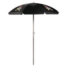 Время пикника Пираты Восточной Каролины 5,5 футов. Портативный пляжный зонт Picnic Time