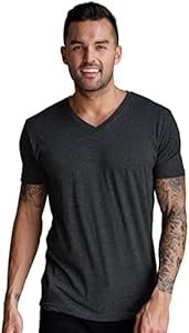 INTO THE AM Premium V Neck T Shirts for Men - Modern Fitted Tees S - 2XL Vneck Undershirts Into The Am