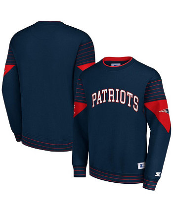 Мужской темно-синий пуловер с капюшоном New England Patriots Starter