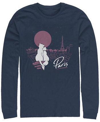 Мужская футболка с длинным рукавом и круглым вырезом Aristocats Together in Paris FIFTH SUN