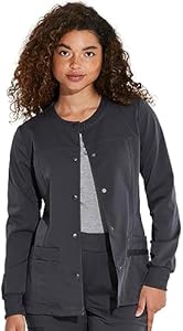 Dickies Balance Women Warm Up Scrubs Jacket Snap Front DK380 Dickies