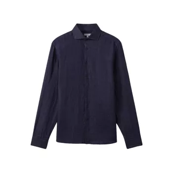 Nrd Ruban Linen Button-Front Shirt REISS