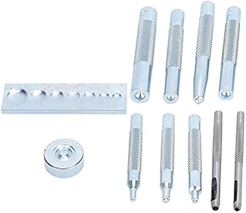 Eyelet Punch Tool Snap Rivet Setter Kit Leather Craft Hardware Quality Material Versatile Usage for Craftsmen Fafeicy