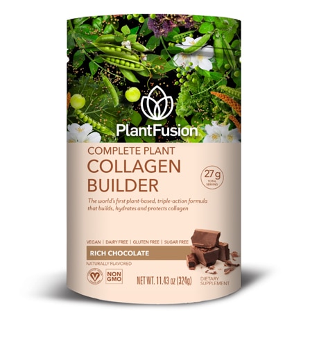 PlantFusion Complete Plant Collagen Builder Богатый шоколад — 11,43 унции PlantFusion
