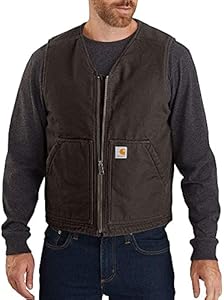 Мужской Пуховой жилет Carhartt Relaxed Fit с подкладкой из шерпы Carhartt