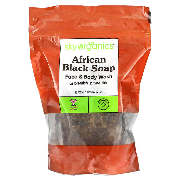 Африканское черное мыло, 16 жидких унций (454 г) Sky Organics