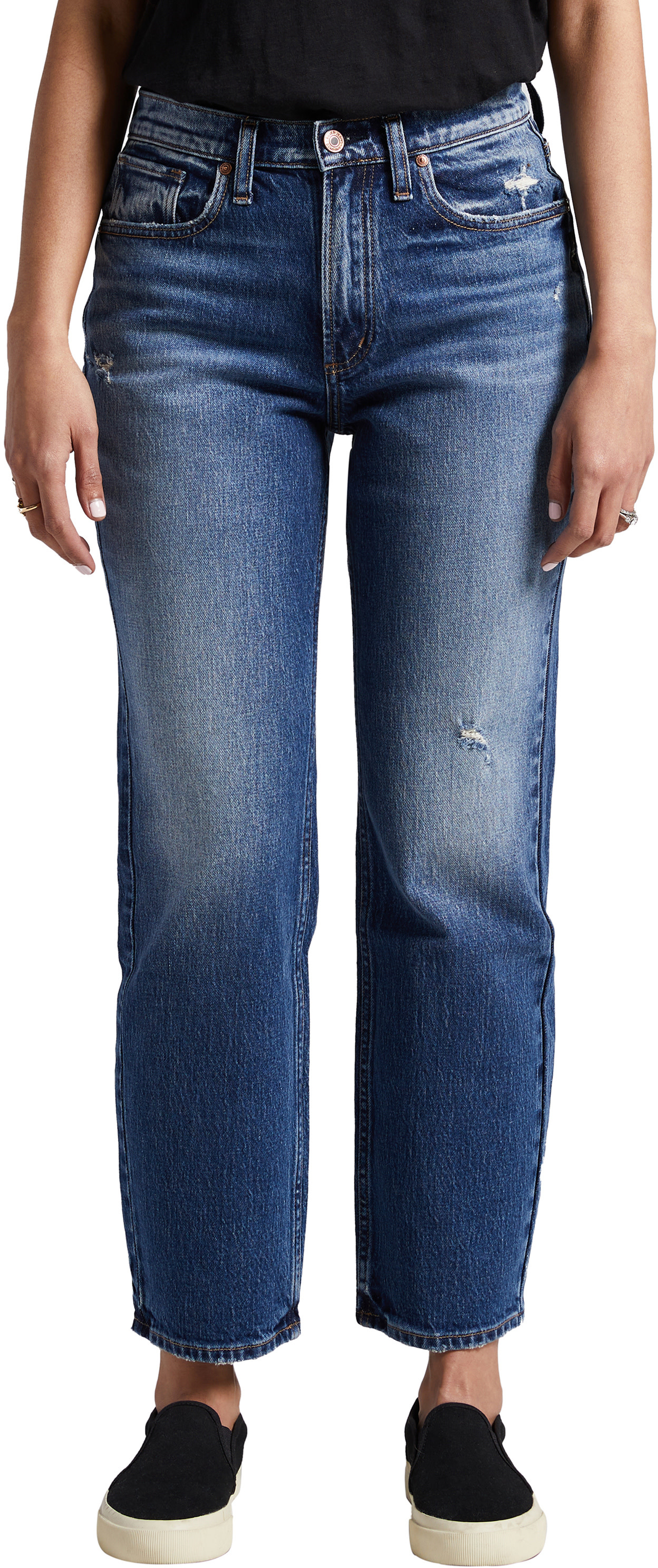 Frisco High-Rise Straight Leg Jeans L28405RCS351 Silver Jeans Co.