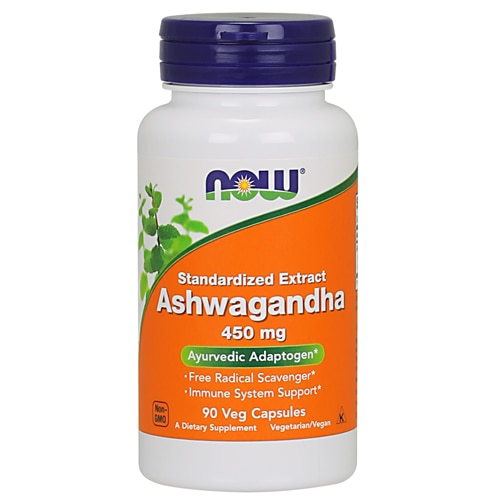 Ашвагандха - 450 мг - 90 растительных капсул - NOW Foods NOW Foods