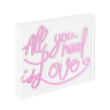 All You Need Is Love Contemporary Glam Acrylic Box Usb Operated Led Neon Light Jonathan Y Designs