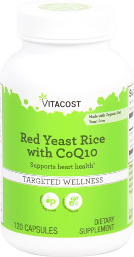 Красный Дрожжевой Рис & CoQ10 - 120 капсул - Vitacost Vitacost