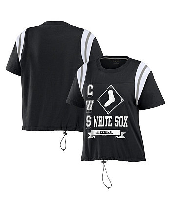 Женская черная рваная футболка с цветными блоками Chicago White Sox WEAR by Erin Andrews