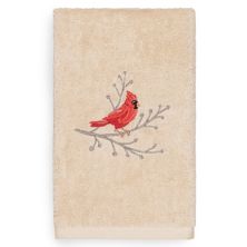 Linum Home Textiles Christmas Cardinal Embroidered Luxury Turkish Cotton Hand Towel Linum Home