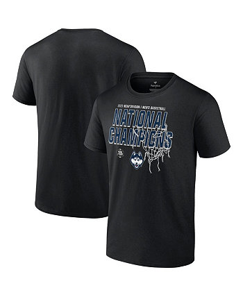Мужская черная футболка UConn Huskies 2023 NCAA Мужская баскетбольная футболка National Champions Core Fanatics