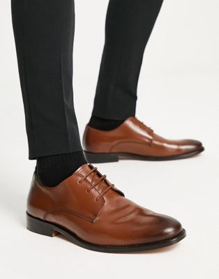 Светло-коричневые кожаные туфли дерби French Connection French Connection