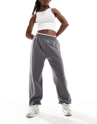 ASOS DESIGN oversized sweatpants with exposed seams in charcoal ASOS DESIGN