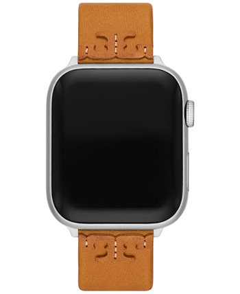 Коричневый кожаный ремешок для Apple Watch® 38–45 мм Tory Burch