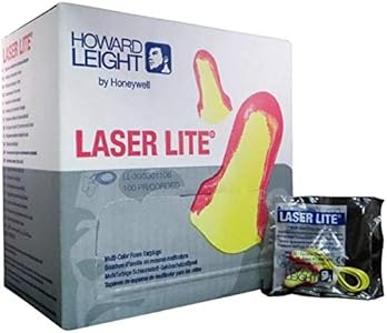 Howard Leight Laser Lite Foam Earplugs w/Cords - MS92265 (5 Box) HOWARD LEIGHT