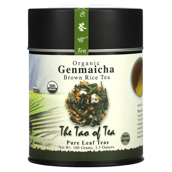 Органический Genmaicha, Чай из коричневого риса, 3,5 унции (100 г) The Tao of Tea