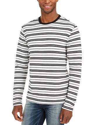 Guess mens sales striped long sleeve