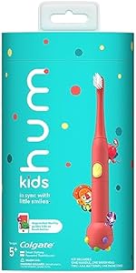 Hum by Colgate Kids Battery Powered Smart Toothbrush, Coral Colgate