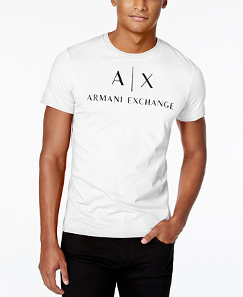 Мужская футболка с графическим принтом и логотипом Armani
