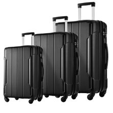 20&#34;24&#34;28&#34; 3 Pcs Hardshell Lightweight Luggage Set With Tsa Lock Abrihome