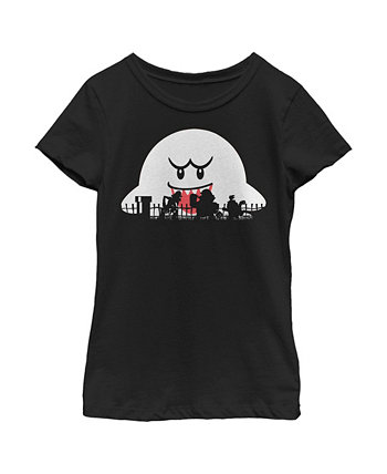 Girl's Halloween Boo Silhouettes Child T-Shirt Nintendo