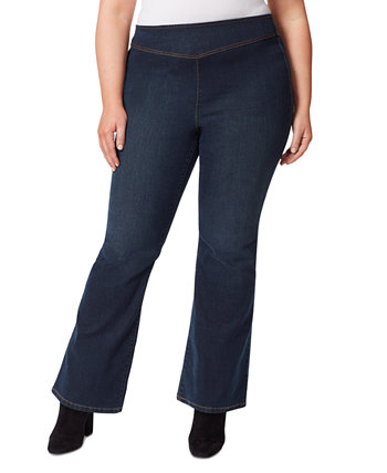 Модные длинные расклешенные джинсы большого размера без застежки Jessica Simpson