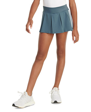 Плиссированная тканая юбка из эластичной ткани с 3 полосками для больших девочек с отдельным поясом Adidas