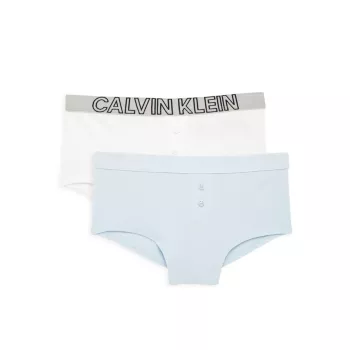 Комплект из 2-х комплектов нижнего белья с короткими рукавами для девочек Calvin Klein