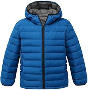 wantdo Boys' Lightweight Puffer Jacket Warm Winter Coat Waterproof Outerwear Jackets & Coats Wantdo