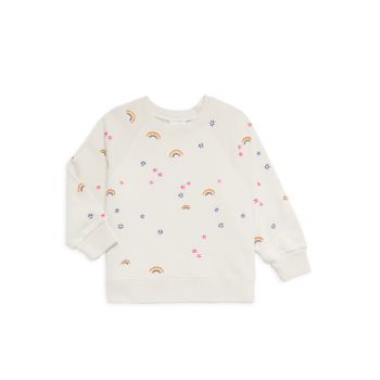 Baby's, Little Girl's &amp; Girl's Rainbow Embroidery Sweatshirt Something Navy