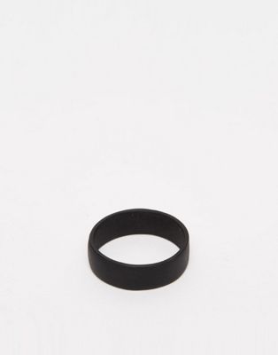 Матовое черное кольцо ASOS DESIGN ASOS DESIGN
