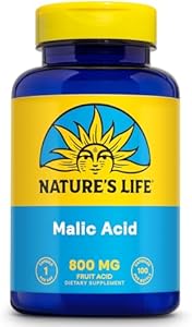 Nature's Life Malic Acid 800 mg | Chelating Agent May Help Support Energy & Muscle Comfort | No Gluten, Non-GMO | 100 Count Nature's Life