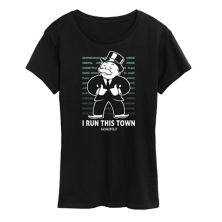 Женская футболка с рисунком «Монополия I Run This Town» HASBRO